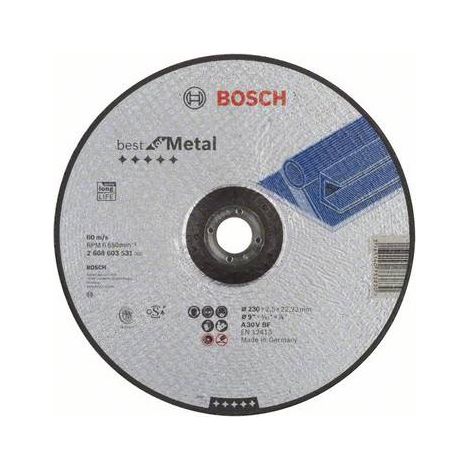 Bosch – Disque à tronçonner en métal 230mm – Épaisseur 2.5mm – Coupe précise pour métal – 2608603531