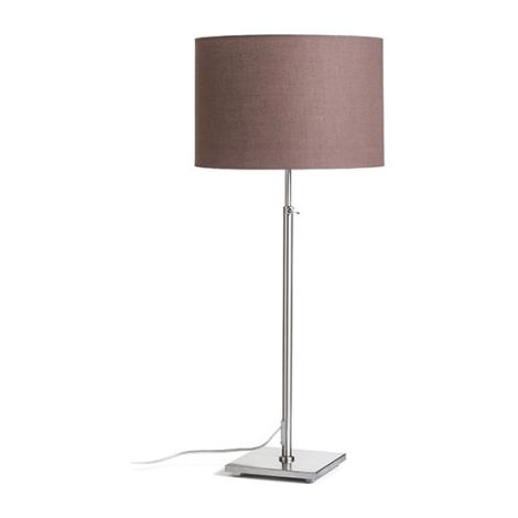Lampada EDIKA da tavolo marrone nichel opaco 230V E27 42W