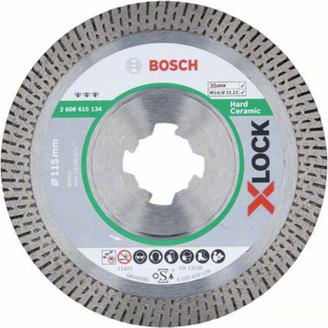 Bosch X-LOCK  disco diamantato  Best for  Hard Ceramic  115 x  22,23 x  1,4 x  10 mm  - 2608615134 (1/5)