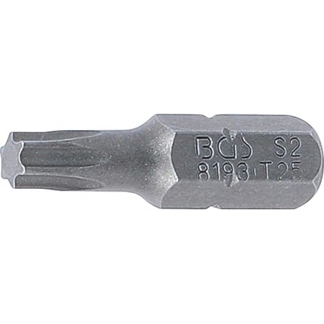 1 - Embout - Profil T - Acier Chrome Vanadium - Pour Vis Torx T25 - Usage Mécanique - Argent - 6,3 mm x 25 mm (1/2)