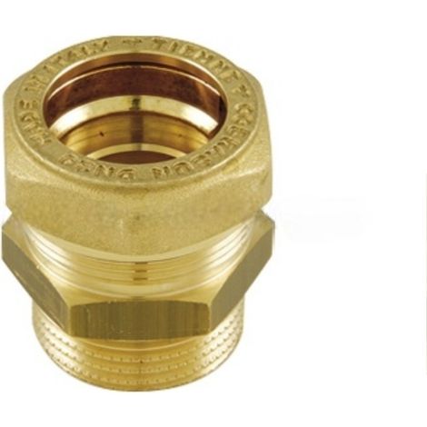 Raccord pour flexible solaire à compression droit DN16 - mâle à visser 15/21