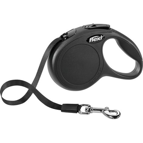 Flexi Hundeleine New Classic XS schwarz, Gurt Automatikleine