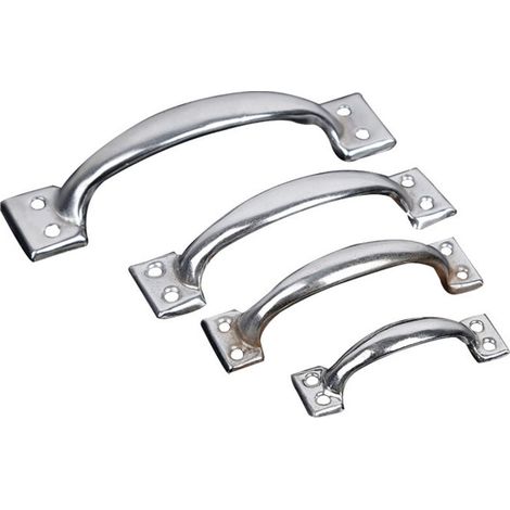 Poignee Meuble, 4 boîtes Poignee de Meuble Cuisine Vintage Acier Inoxydable Poignée pour Porte en Bois, Porte de Fer, Tiroir, Meubles à Chaussures, Galvanisé