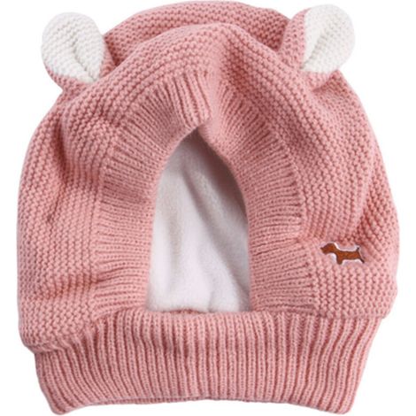 Joli bonnet de Noël chaud pour chien avec oreilles