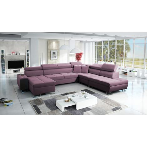 Großer multifunktionaler Eckschrank Morena X, Uttario Velvet Violett Links (1/5)