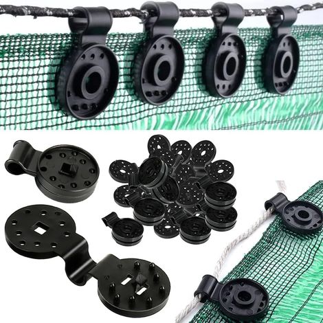 Lot de 100 pinces pour toile d'ombrage, grandes tailles, fixations robustes, pinces de qualité supérieure pour serre, jardin, filet (100 pièces). (1/5)