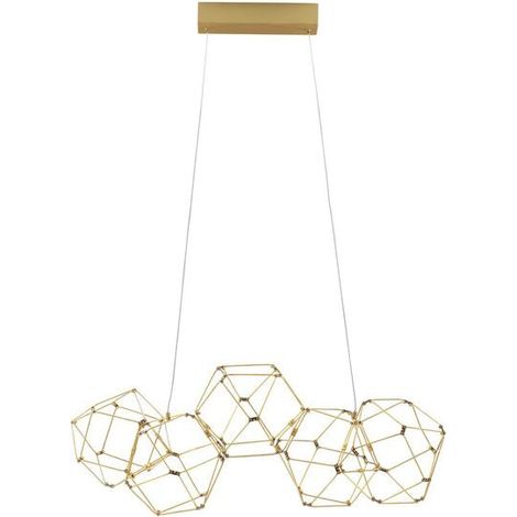 [NEUWERTIG] B-Ware Nova Luce Pendelleuchte Hängeleuchte NEBULA LED Kupfer Warmweiß 21,6 W 84 cm (1/2)
