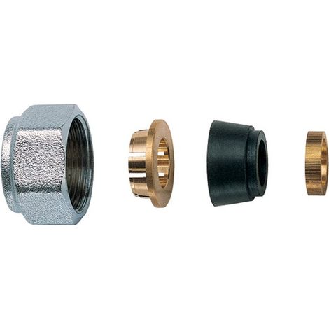 8427 - KIT di tenuta in gomma a compressione per tubo rame ø 12, calotta cromata 8427 12