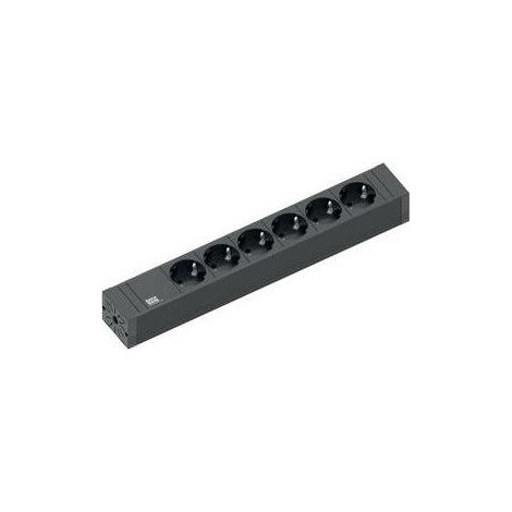 Bachmann Connect Line multipresa nera 6 prese 2m