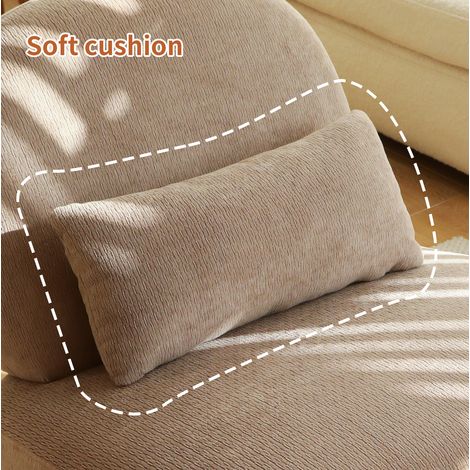 Poltrona accent senza braccioli, in velluto, gambe in legno massello, camel (1/5)