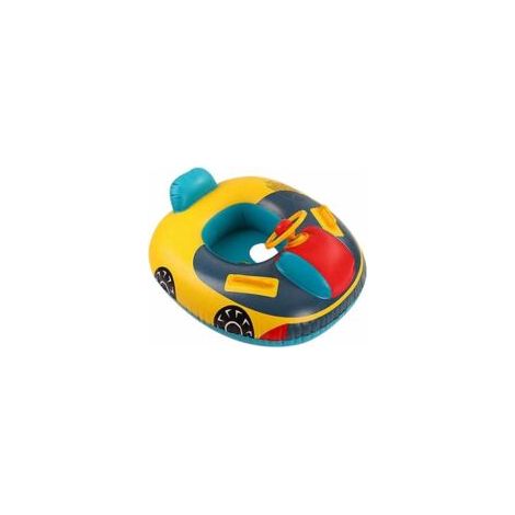 Anneau De Natation Gonflable - Anneau Pour Bébé Avec Volant De Direction - 80 X 65 Cm - Pour Enfants De 1 À 5 Ans - 1 Pièce (1/4)