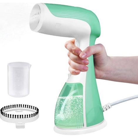 Défroisseur vapeur Steam, assainit, chauffe rapide, puissant, Réservoir d'eau amovible, embout tissus, Idéal pour voyage