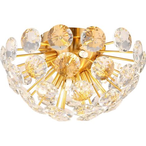 Globo - plafón - VIRINA - dorado - vidrio - Ø 39cm - G9 - 16047D