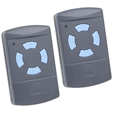 2PACK Télécommande de Garage Sdre HSM4 868 MHz avec 4 Boutons Couleur Bleue Remplacer Les émetteurs Hormann 868 MHz HS4 HSM2 HSP4 868 HS1 868 Tubauto HSM4 868 Tubauto HS4 868Fréquence,