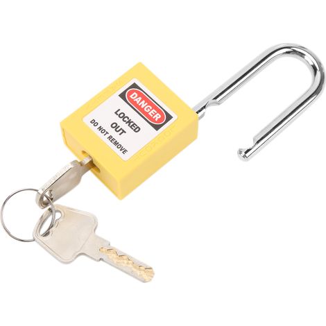 Cadenas de sécurité jaune 38mm pour cadenassage industriel et isolation énergétique machines (1/5)