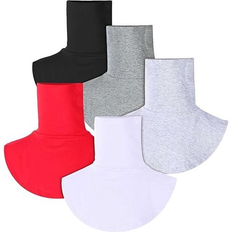 Faux Col Roulé - 5 Pièces - Faux Col Roulé Femme - Coupe-vent & Chaud - Katoen - Petit Col - Col Roulé - Pour l'Hiver - Petit Col Femme pour Sous - One Size (1/5)