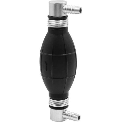 Poire d’amorçage carburant 10 mm en caoutchouc noir, compatible voitures, motos et bateaux (1/4)