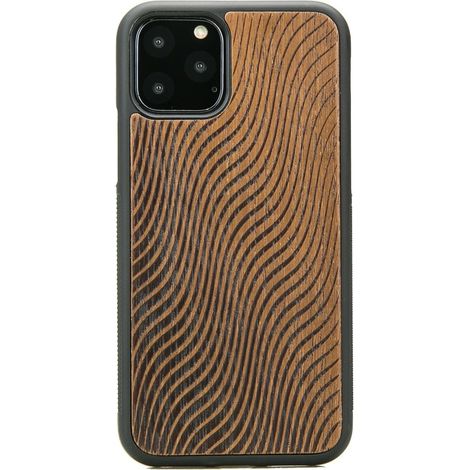 Holzhülle für iPhone 11 PRO WAVES MERBAU (1/3)