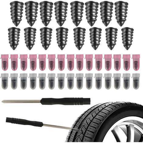 30 Gummireifenreparaturnägel mit Schraubendreher, Schlauchlosreifen-Reparaturset für Auto, Motorrad, LKW, 15 kleine + 15 große Nägel, praktische Box, einfach zu verwenden (1/5)