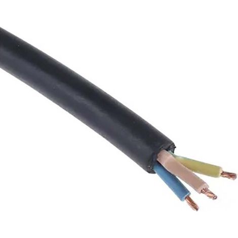 Câble d'alimentation RS PRO 4G2,5 mm², gaine CPE Noir, 100m ( Prix pour Bobine de 100 Mètres ) (1/3)