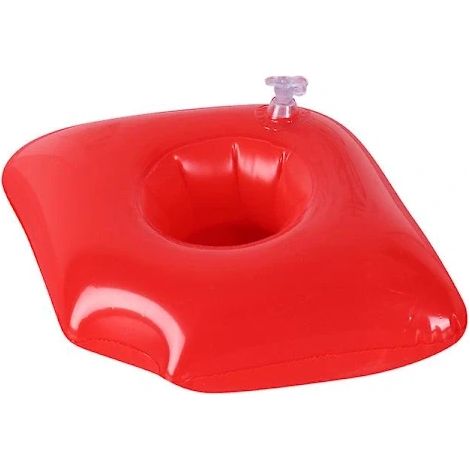 Porte-gobelets gonflable 6 pièces, porte-boissons pour spa, piscine gonflable, jouets de piscine, idéal pour les fêtes, les vacances et la baignade (rouge à lèvres). (1/4)