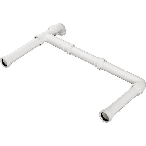 Blanco - Connexion de vidage pour 2 éviers, blanc 225088