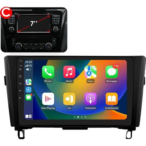 Autoradio, Touchscreen, Compatibilità con smartphone, Compatibile con Nissan Qashqai X-Trail 3 / Rogue 2013-2017, P3 CP C-4Core-2G 64, Quad Core-g (1/2)