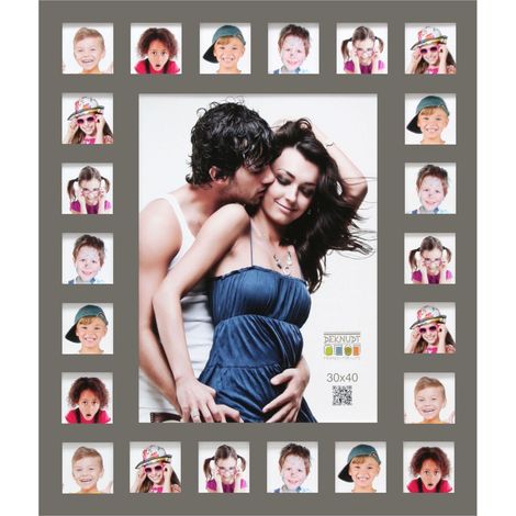 Cadre Multi-Photo 22 Ouvertures Taupe 30 x 40 cm (1/4)