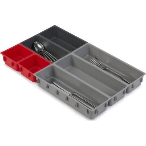 Juego de Organización de Cajón Joseph Joseph Duo, para Mantener Utensilios de Cocina Organizados, 7 Piezas Modulares, Diseño Compacto, Materiales Duraderos, Fácil de Limpiar.