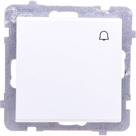Interruttore Sonata normalmente aperto, campana, bianco opaco ŁP-6R/m/75