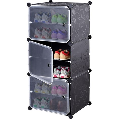Pola modularer Schuhschrank, schwarz (1/5)