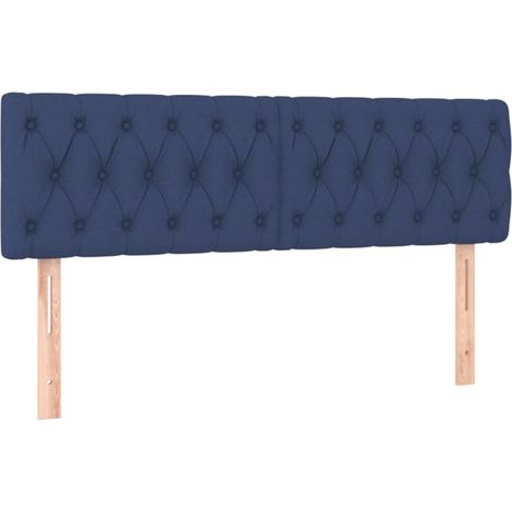 Maison Exclusive - Cabeceros tela azul 160x7x78/88 cm (1/5)
