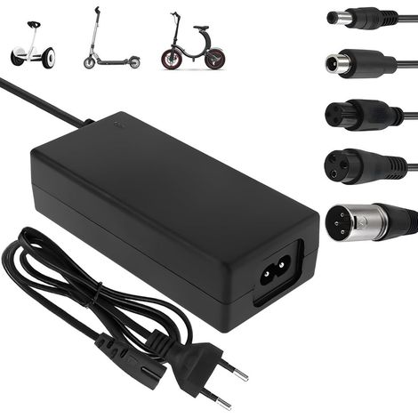 Ladegerät für Elektroroller – Universelles 36V/42V 2A Ladegerät – Mit 5 Akkuanschlüssen – Kompatibel mit E-Bikes, Hoverboards, Drift-Trikes und Laufrädern – Passend für Xiaomi Mi Mijia M365 – Maximale (1/5)