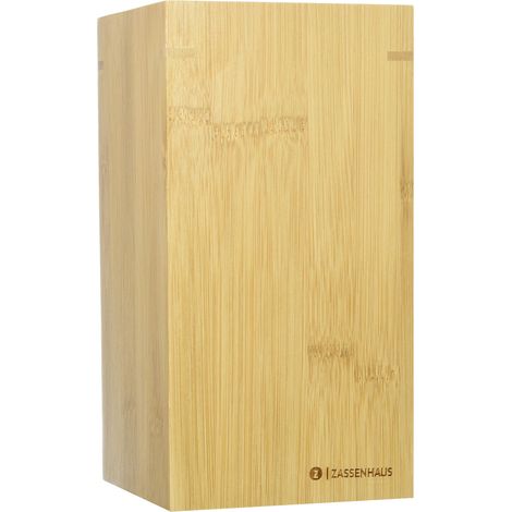 Zassenhaus 54163 Blocco portacoltelli in bambù rettangolare, Bambù, Marrone, 12 x 12 x 23 cm (1/3)