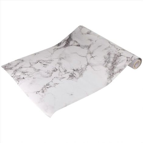 Papier peint autocollant 40 cm x 10 m pour salle de bain, cuisine et placards (1/5)
