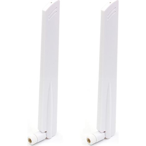 Antenne 4G LTE - 10 dBi - Omnidirectionnelle - Connecteur SMA - 22 cm - Compatible Téléphone Mobile 4G - 2 Pièces (1/5)