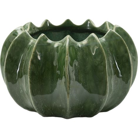 Cache-Pot en Céramique "Cactus" 22cm Vert (1/5)