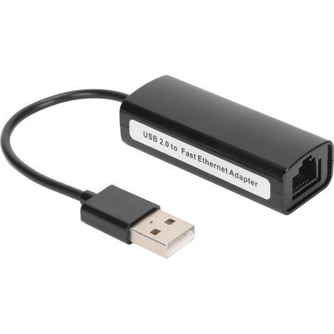Adaptateur Ethernet USB vers RJ45 10/100 Mbps Plug and Play, carte réseau filaire LAN pour switch, compatible Windows et OS X (1/4)