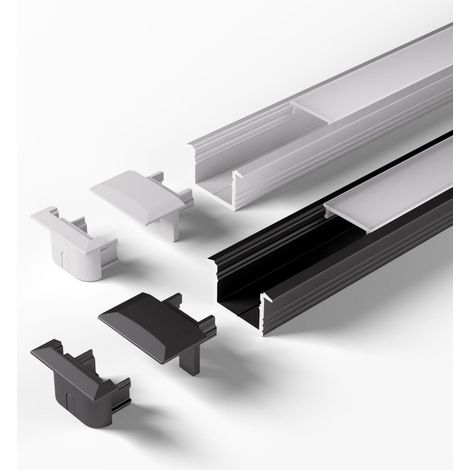 Halemeier ChannelLine C2 Schwarz/Opal L=3000mm Alu-und Abdeckprofil (1/4)