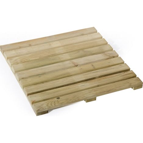 Piastrella in Legno da Giardino Pavimento Esterno Mattonella Antiscivolo (1/2)