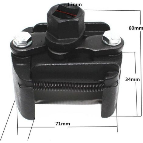 Clé Filtre À Huile - Acier Noir Réglable 60 À 80 Mm - Entrée Carrée 1 2 Pouces - Pour Changement De Filtre Moteur - 1 Pièce (1/4)