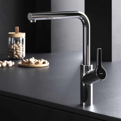AM.PM Wasserhahn Küche drehbar Küchenarmatur Edelstahl Spültischarmatur Hochdruck Armatur Mischbatterie Küche gebürstet FXB05000 X-Joy S, Chrom (1/5)