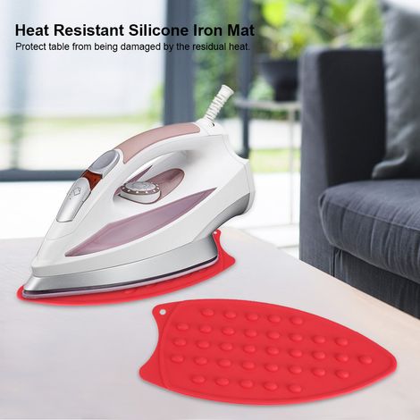Tapis de repassage antidérapant en silicone résistant à la chaleur, protection de sécurité contre la chaleur (rouge) (1/5)