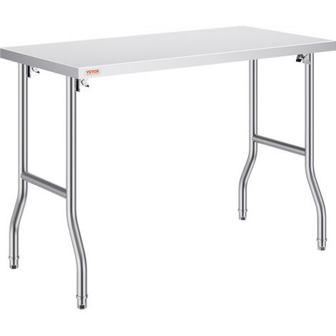 Arbeitstisch Küche, 1220 x 610 x 850 mm Arbeitstisch Gastro Edelstahl Zubereitungstisch Gewerbe Küchentisch, Küchen-Esstisch Küchenarbeitsbank Zubereitungstisch Gastrotisch Metzgertisch Küche (1/5)
