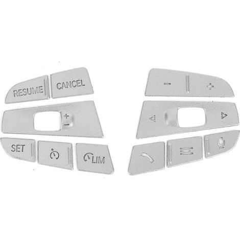 11 pièces de garnitures décoratives pour boutons de volant, compatibles avec BMW Série 3 G20 G28 2020, couleur argent. (1/4)