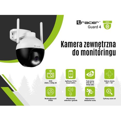 Tracer Guard 4 caméra IP blanche QHD extérieure