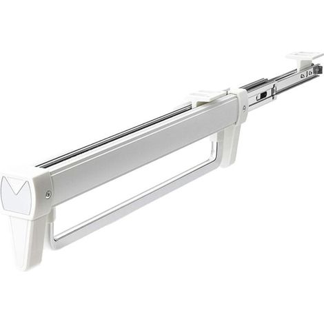 Tringle À Vêtements Extensible pour Placard, Barre Télescopique Réglable Porte Cintre Coulissant Garde-Robe, pour 360+mm les Armoires et les Zones de Rangement (355 mm)