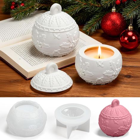 Moules en Silicone pour Bougies de, Design Flocons de Neige, Boîte à Bijoux DIY pour Béton, Plâtre et Résine Époxy - MMCD-ZGL-05205 (1/5)
