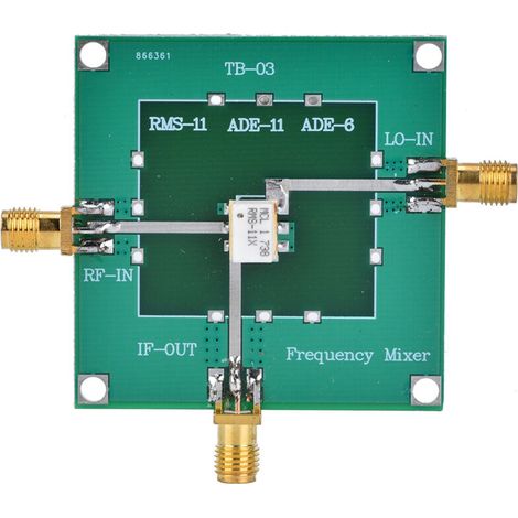 RMS-11 passiver Mischer mit einfachem Dynamikbereich und geringer Verzerrung, ideal für HF- und VHF-Empfänger in industriellen Anwendungen.
