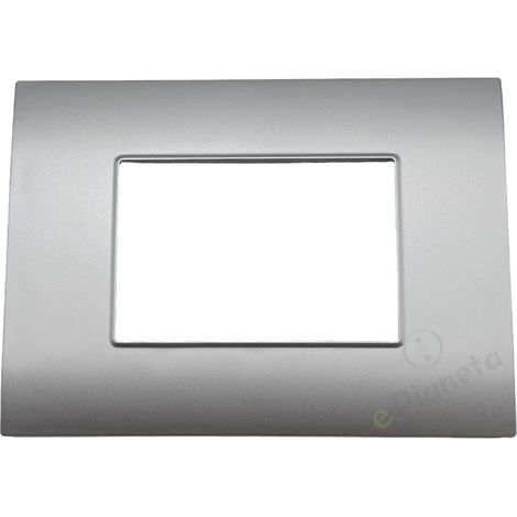 Placche 3 4 7 posti moduli per supporti compatibili con vimar Arké  T09-4 posti-silver